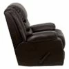 Plush Leather Lever Rocker Recliner with Padded Arms Brown - Riverstone Furniture Collection -Living Room Chairs store unnamed file 13565