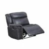 Left Arm Facing Recliner with Faux Leather Upholstery Gray - Benzara 1 Left Arm Facing Recliner with Faux Leather Upholstery Gray - Benzara -Living Room Chairs store unnamed file 13592