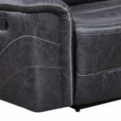 Left Arm Facing Recliner with Faux Leather Upholstery Gray - Benzara 6 Left Arm Facing Recliner with Faux Leather Upholstery Gray - Benzara -Living Room Chairs store unnamed file 13594