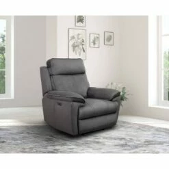 Hilda Fabric Power Recliner Power Headrest Gray - Abbyson Living