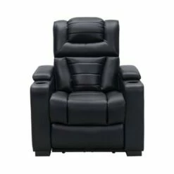 Glen Power Theater Recliner - Abbyson Living Black