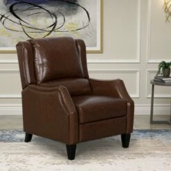 Dixie Brown Pushback Recliner - Abbyson Living