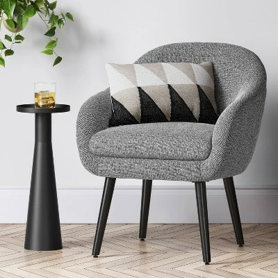 Harwell Modern Arm Barrel Chair with Metal Legs - Project 62™ Gray/white 2 Harwell Modern Arm Barrel Chair with Metal Legs - Project 62™ Gray/white