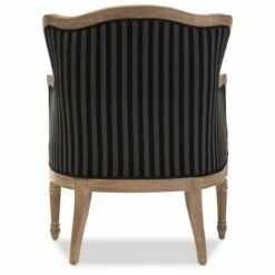Charlemagne Traditional French Blue Stripe Accent Chair -Baxton Studio -Living Room Chairs store unnamed file 1370