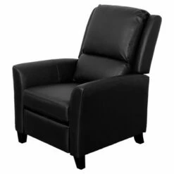 Kate Bonded Leather Recliner - Corliving Black