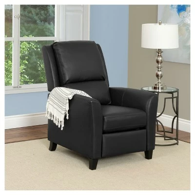 Kate Bonded Leather Recliner - Corliving Black 5 Kate Bonded Leather Recliner - Corliving Black - Image 3