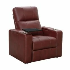 Rider Power Theater Recliner with 1 Table - Abbyson Living Brown -Living Room Chairs store unnamed file 13735