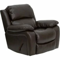 Leather Rocker Recliner - Riverstone Furniture Collection Brown -Living Room Chairs store unnamed file 13786