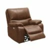 Quinby Leather Power Recliner - Abbyson Living Dark Gray