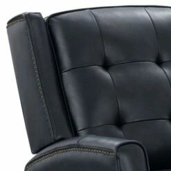Wiley Leather Pushback Recliner - Abbyson Living Navy Blue -Living Room Chairs store unnamed file 13797