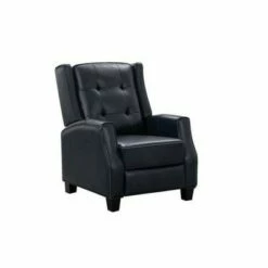 Wiley Leather Pushback Recliner - Abbyson Living Navy Blue -Living Room Chairs store unnamed file 13800