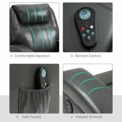 HomCom Electric Power Reclining Massage Sofa PU leather with 8-Point Vibration Waist Heating Side Storage USB Port 14 HomCom Electric Power Reclining Massage Sofa PU leather with 8-Point Vibration Waist Heating Side Storage USB Port -Living Room Chairs store unnamed file 13805