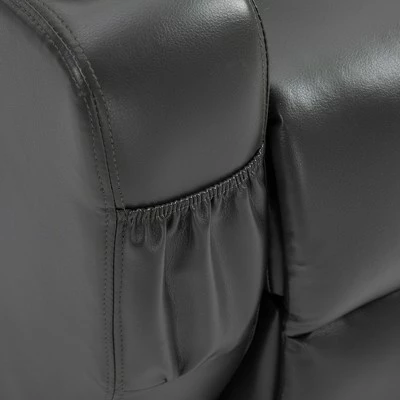 HomCom Electric Power Reclining Massage Sofa PU leather with 8-Point Vibration Waist Heating Side Storage USB Port 9 HomCom Electric Power Reclining Massage Sofa PU leather with 8-Point Vibration Waist Heating Side Storage USB Port - Image 7