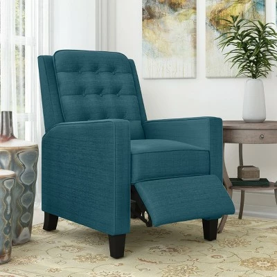Fay Wingback Press-Back Recliner Medium Blue - ProLounger 5 Fay Wingback Press-Back Recliner Medium Blue - ProLounger - Image 3