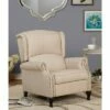 Upholstered Wing Recliner Beige - Buylateral -Living Room Chairs store unnamed file 13818
