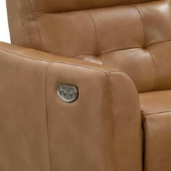 Audrey Leather Power Recliner with Power Headrest Camel - Abbyson Living -Living Room Chairs store unnamed file 13830
