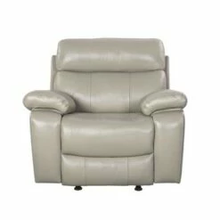 Cortez Leather Recliner - Abbyson Living Beige -Living Room Chairs store unnamed file 13851