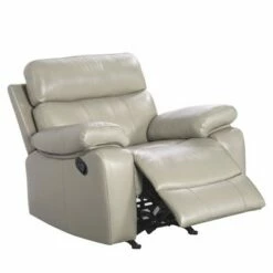 Cortez Leather Recliner - Abbyson Living Beige -Living Room Chairs store unnamed file 13853