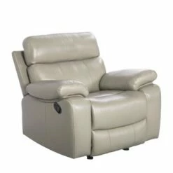 Cortez Leather Recliner - Abbyson Living Beige -Living Room Chairs store unnamed file 13855