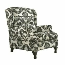 Upholstered Wing Recliner - Buylateral Black/cream -Living Room Chairs store unnamed file 13862