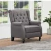 Cami Fabric Pushback Recliner Gray - Abbyson Living