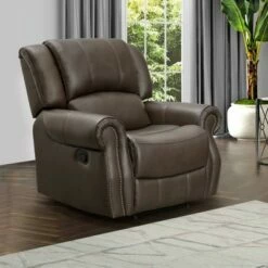 Woodland Recliner Dark Camel - Abbyson Living