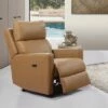Gwen Leather Power Recliner with Power Foot and Headrest - Abbyson Living Camel -Living Room Chairs store unnamed file 13882
