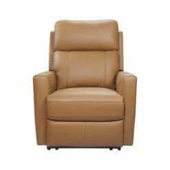 Gwen Leather Power Recliner with Power Foot and Headrest - Abbyson Living Camel -Living Room Chairs store unnamed file 13884