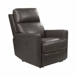 Gwen Leather Power Recliner with Power Foot and Headrest - Abbyson Living Camel -Living Room Chairs store unnamed file 13886