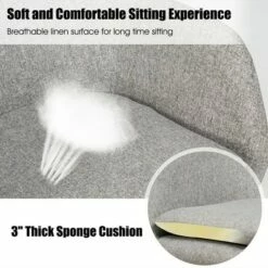 Costway Set of 2 Accent Rocking Chair Upholstered Rocking Arm Chair w/ Cushion -Living Room Chairs store unnamed file 13891