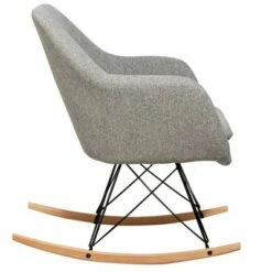 Costway Set of 2 Accent Rocking Chair Upholstered Rocking Arm Chair w/ Cushion -Living Room Chairs store unnamed file 13893