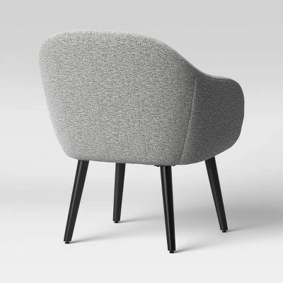 Harwell Modern Arm Barrel Chair with Metal Legs - Project 62™ Gray/white 4 Harwell Modern Arm Barrel Chair with Metal Legs - Project 62™ Gray/white - Image 3