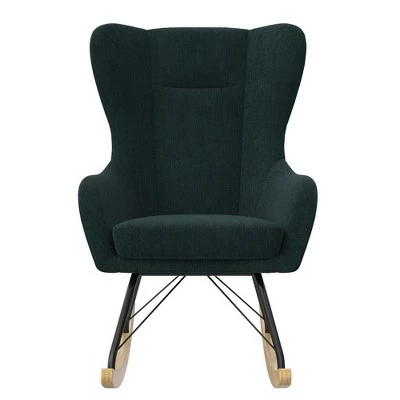 Novogratz Harper Wingback Rocker Blue 5 Novogratz Harper Wingback Rocker Blue - Image 3
