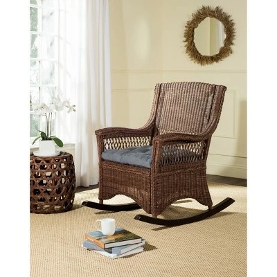 Aria Rocking Chair - Brown - Safavieh 3 Aria Rocking Chair - Brown - Safavieh