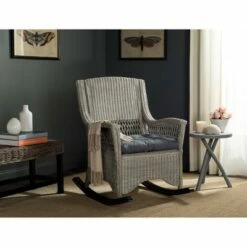 Aria Rocking Chair - Antique/Grey - Safavieh
