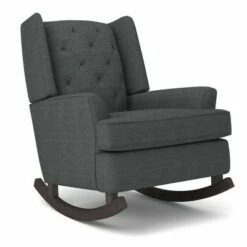 Best Chairs Inc. Best Chairs Ames Upholstered Runner Rocker Espresso Powder -Living Room Chairs store unnamed file 13976