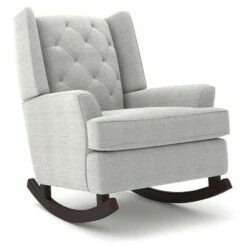 Best Chairs Inc. Best Chairs Ames Upholstered Runner Rocker Espresso Powder -Living Room Chairs store unnamed file 13977