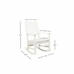 Gift Mark Adult Rocking Chair with Horizontal Back and Brown Faux Leather Seat -Living Room Chairs store unnamed file 13994