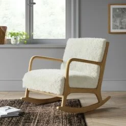 Esters Wood Armchair Sherpa White - Project 62™