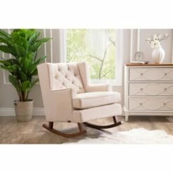 Asher Fabric Rocker Beige - Abbyson Living