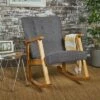 Harvey Mid-Century Modern Fabric Rocking Chair - Christopher Knight Home Muted Blue -Living Room Chairs store unnamed file 14029