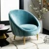 Razia Channel Tufted Tub Chair Sea Foam - Safavieh