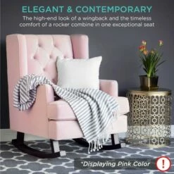 Best Choice Products Rocking Accent Chair, Tufted Upholstered Wingback for Home, Nursery w/ Wood Frame 15 Best Choice Products Rocking Accent Chair, Tufted Upholstered Wingback for Home, Nursery w/ Wood Frame -Living Room Chairs store unnamed file 14063