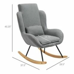 HomCom Modern Wingback Fabric Rocking Sofa Chair 12 HomCom Modern Wingback Fabric Rocking Sofa Chair -Living Room Chairs store unnamed file 14081