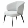 Bosco Curved Accent Chair White/Black - Safavieh