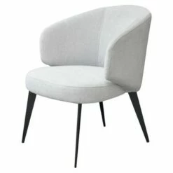 Bosco Curved Accent Chair White/Black - Safavieh