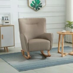 HomCom Modern Rocking Linen Sofa Armchair -Living Room Chairs store unnamed file 14132