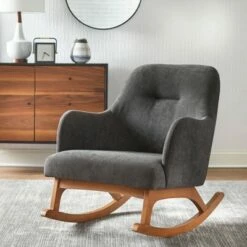 Mick Rocking Chair - Lifestorey Dark Gray