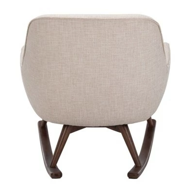 Mack Mid-Century Rocking Chair Oatmeal - Safavieh 6 Mack Mid-Century Rocking Chair Oatmeal - Safavieh - Image 4