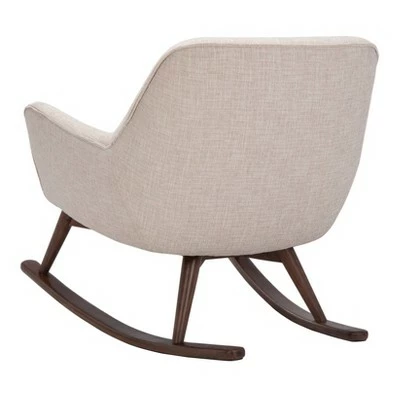 Mack Mid-Century Rocking Chair Oatmeal - Safavieh 7 Mack Mid-Century Rocking Chair Oatmeal - Safavieh - Image 5